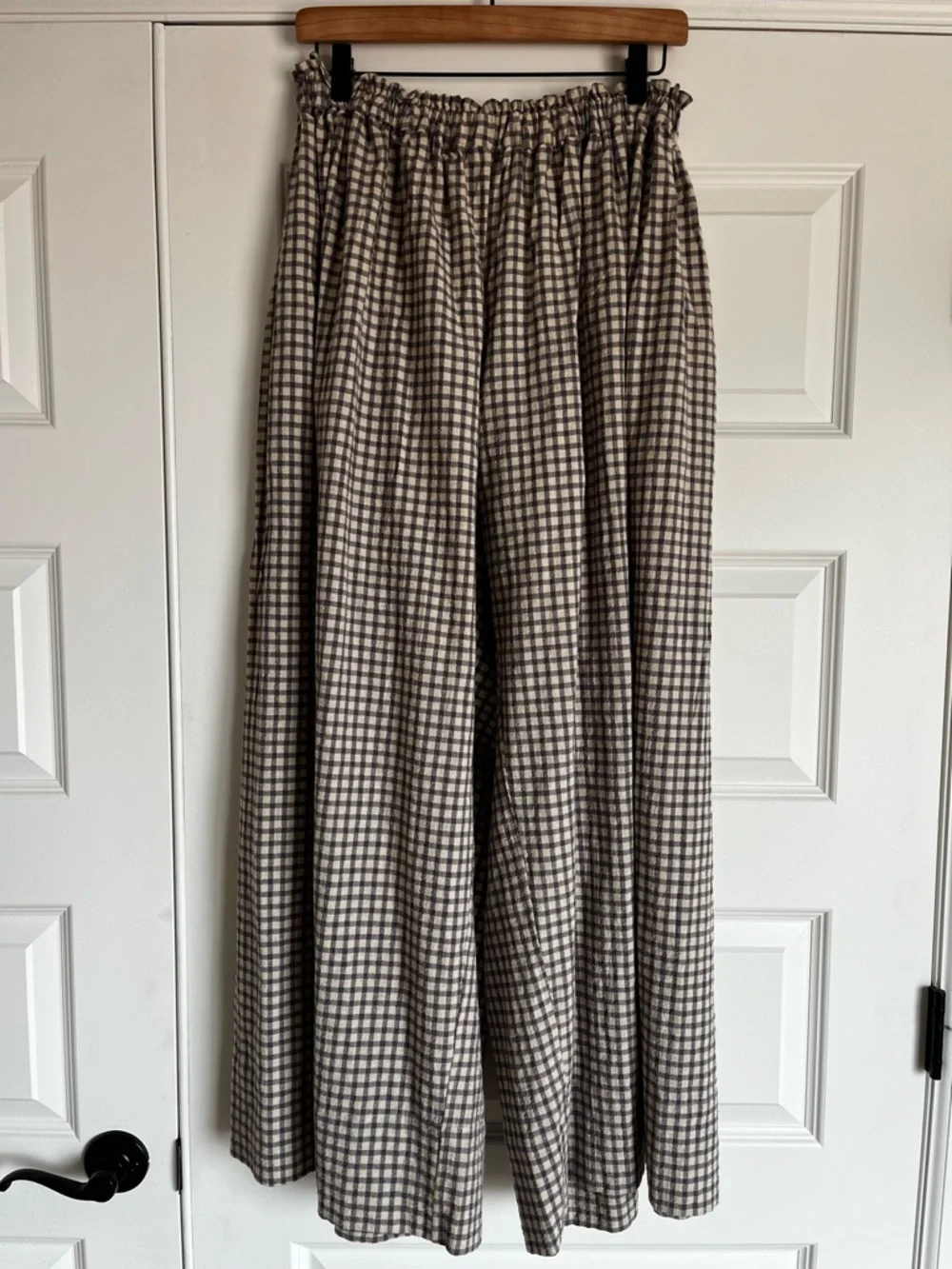 Avy & Co. Yollie Linen Gingham Pant- Wisteria - Picture 5 of 10